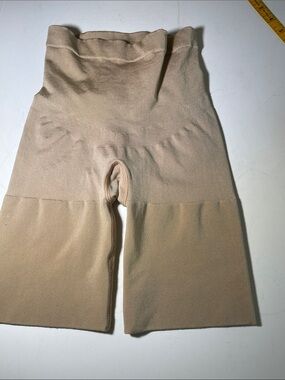 Spanx Beige High-Waist Shaping Shorts